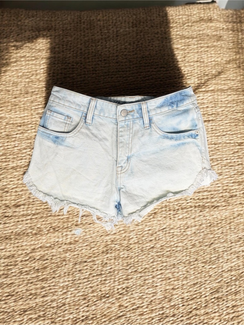 Mossimo Supply Co. Pale Blue Distressed Denim Cutoff Shorts